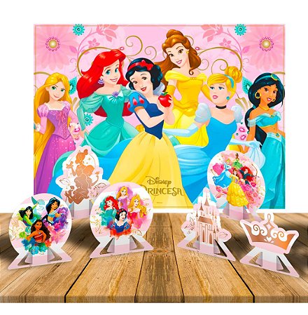 Kit Festa Fácil Princesas Disney Decoração Aniversário