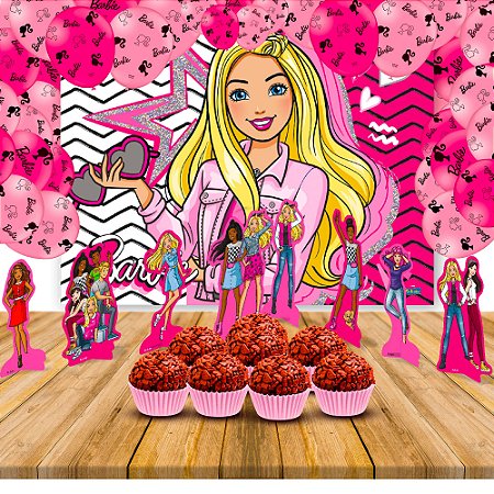 Kit festa completo 134pçs decoração Barbie aniversário