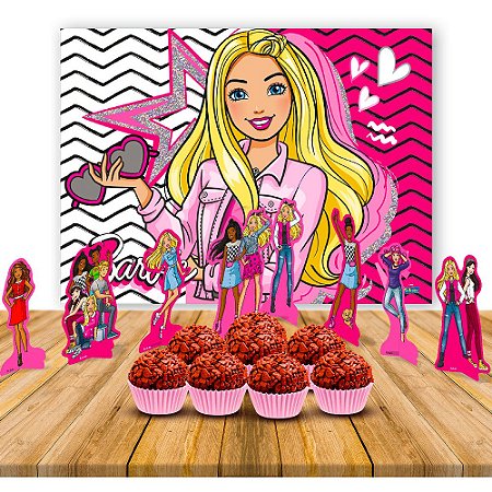 Kit festa completo 109 pçs decoração Barbie aniversário