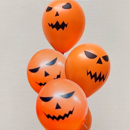 Kit Decoração Halloween 10 Balão bexigas 12" polegadas