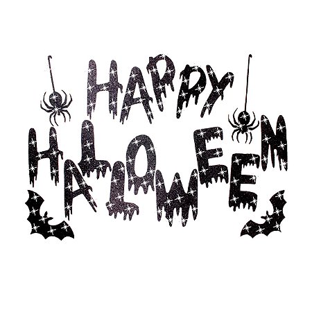 Faixa Decoração Halloween FestaHappy Halloween EVA Glitter