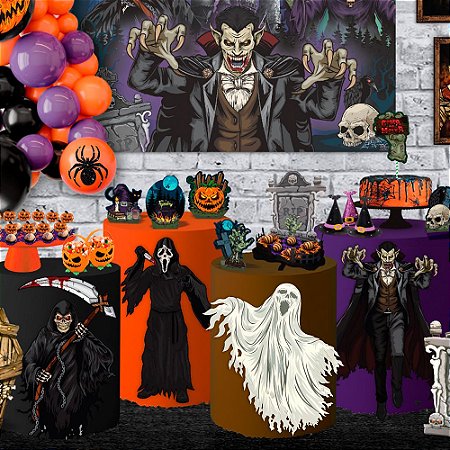 Painel Decoração Halloween Festa Horripilante - Panico 53cm