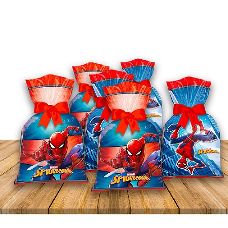 16 Sacolas Surpresa Decoração Homem Aranha Festa aniversário