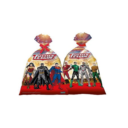 8 Sacolas surpresa Lembrancinhas LIGA DA JUSTIÇA decoração