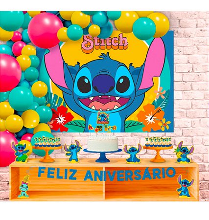 Kit festa STITCH Decoração Aniversário Completa 39pçs em EVA