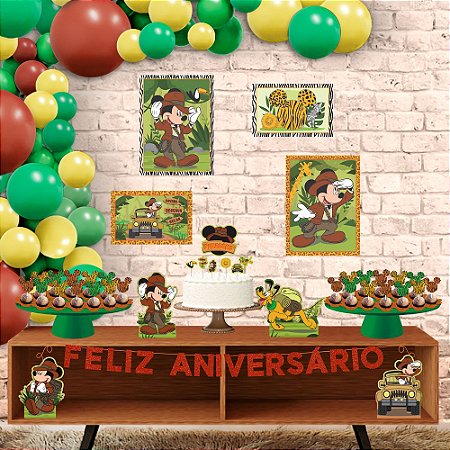 Kit festa MICKEY SAFARI Decoração Aniversário Completo 40pçs