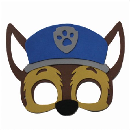 Mascara Festa Patrulha Canina Chase Decoração resistent 19cm