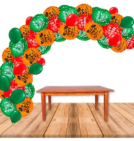 Kit Festa Junina Arraia Arco Descontruído Balão + fita 5m