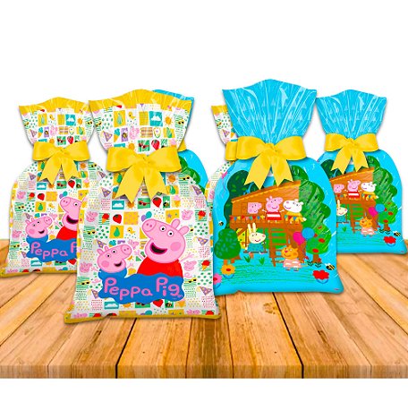8 Sacolas surpresa Lembrancinhas  PEPPA PIG decoração festa