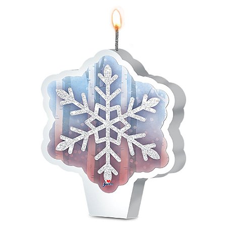 Vela Aniversário SNOWFLAKES Decoração Frozen Festa Completa