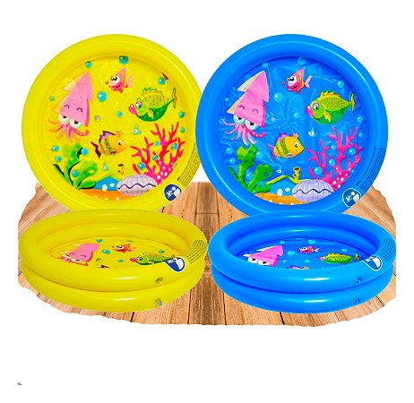 PISCINA INFLAVEL PEIXINHOS 21L mais resistencia e cor