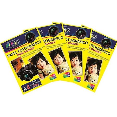 250 folhas Papel Fotográfico High Glossy Off Paper 180g prem