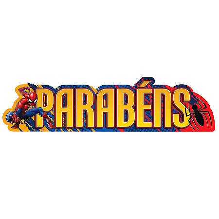 Decoração festa  HOMEM ARANHA Parabéns GIGANTE EVA 67cm