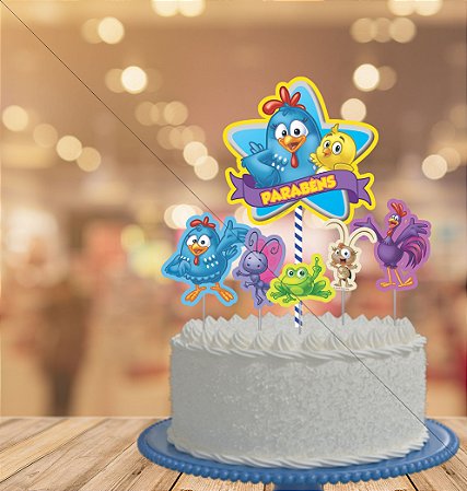 Topo de bolo GALINHA PINTADINHA  decoração festa,  EVA