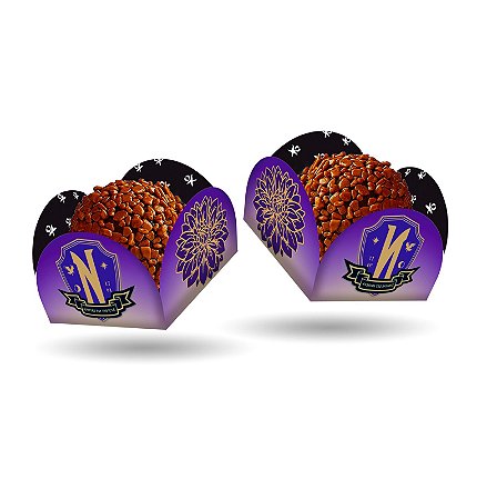 40 Forminhas para doces Decoração Wandinha Festa Aniversário