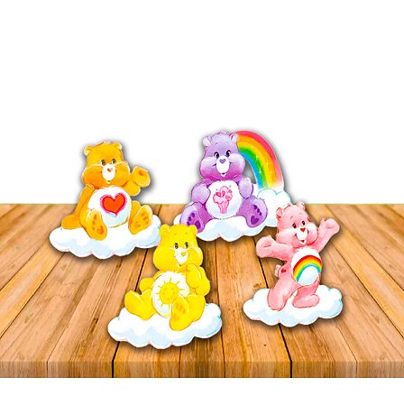 Display de mesa Decoração Ursinhos Carinhosos Festa 4und