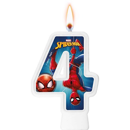 Vela 4 anos Decoração Homem Aranha festa