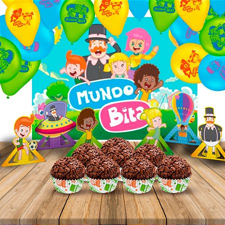 Kit festa 132 pçs Decoração Mundo bita anive mais completo