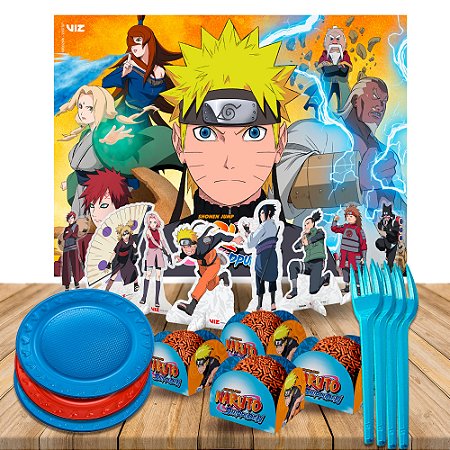 Kit festa completo 94 itens Decoração Naruto anivesário