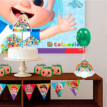 Decoração COCOMELON festa Centro de mesa GIGANTE EVA 27cm