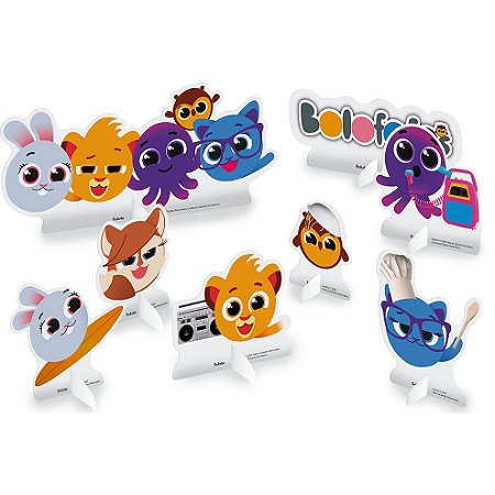 8 Display de mesa Decoração Bolofofos Festa Aniversário