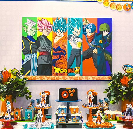 Painel Gigante 1,28m Cor Viva decoração Dragon Ball festa