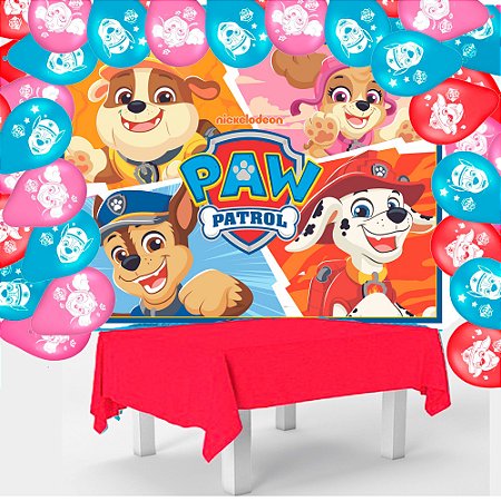 Kit festa Patrulha canina Decoração Aniversário 27 Peças
