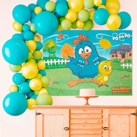 Painel Decorativo festa Galinha Pintadinha decoração TNT