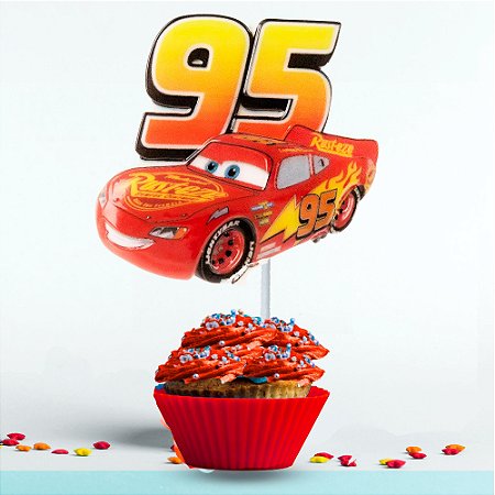 Vela Decorada festa Carros Mcqueen decoração aniversário