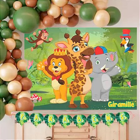 Painel festa aniversário Giramille Decoração TNT 1,40 cm