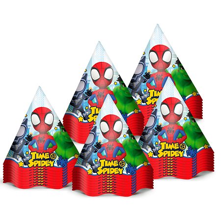 Chapéu Decoração Homem Aranha e seus amigos festa aniv 12 Un