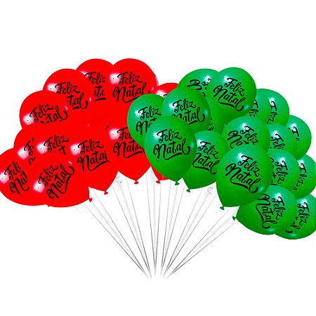 50 Balões kit Natal Decoração festa completa n9