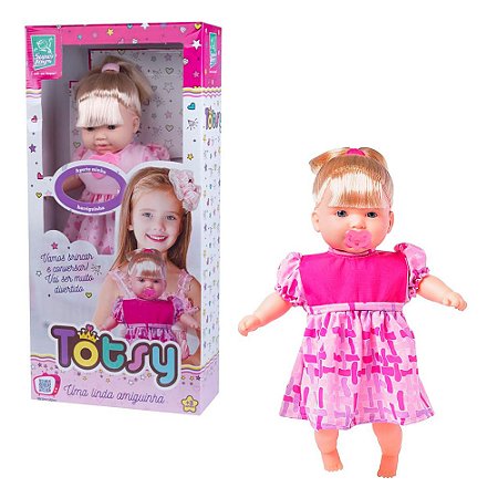 Boneca Linda Totsy Fala Frases Com Cabelo perfeita