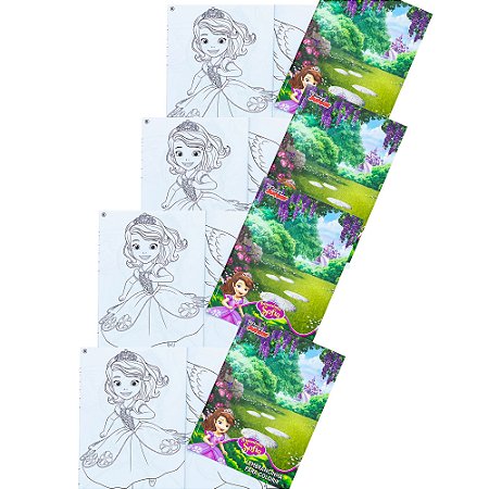 8 Livros de colorir Lembrancinhas Festa Princesinha Sofia