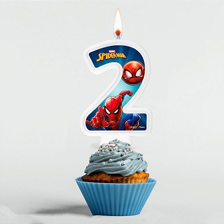 Vela Decoração Homem aranha Festa Aniversário 2 anos