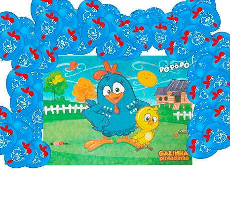 Kit festa Galinha Pintadinha decoração Aniversário 26pçs