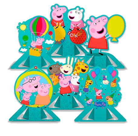 Display de mesa Decoração Peppa Pig Festa aniversário