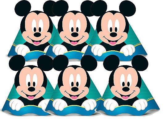 8 un Chapéu Aniversário Mickey Baby Decoração festa