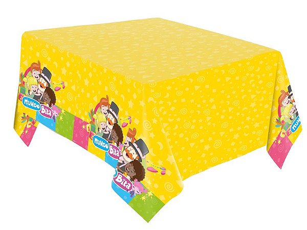 Toalha de mesa Grande 120x220cm Decoração MUNDO BITA festa