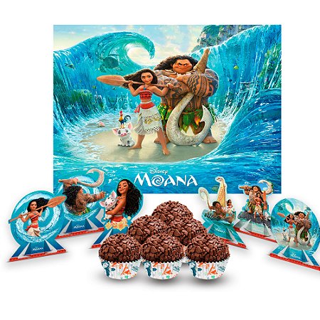 Kit Festa Moana Decoração 107 Pçs Aniversário completo