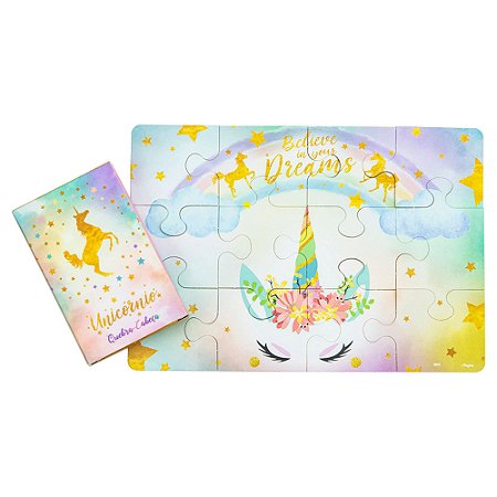 8 Quebra Cabeça Lembrancinha decoração Unicórnio festa