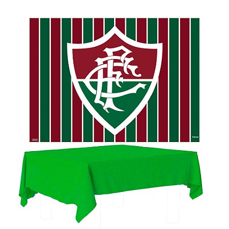 Kit Festa Fluminense Decoração Anive Painel + Toalha de mesa