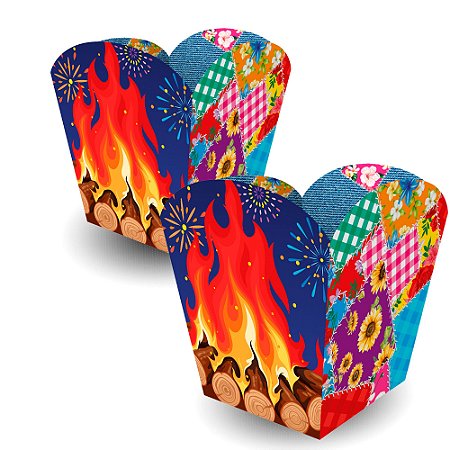 Cachepot Decoração Julina Arraia Festa Junina 04 Unidades