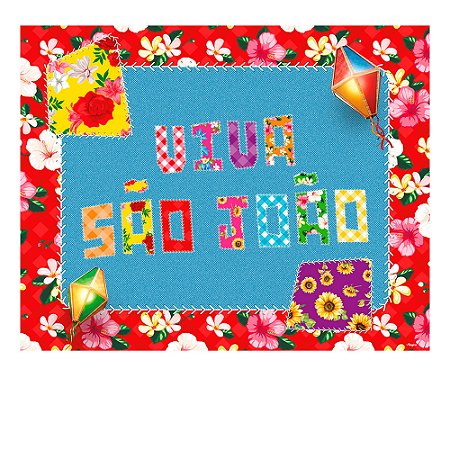 Painel Festa Junina Decoração Arraia Mais cor GRANDE 1m