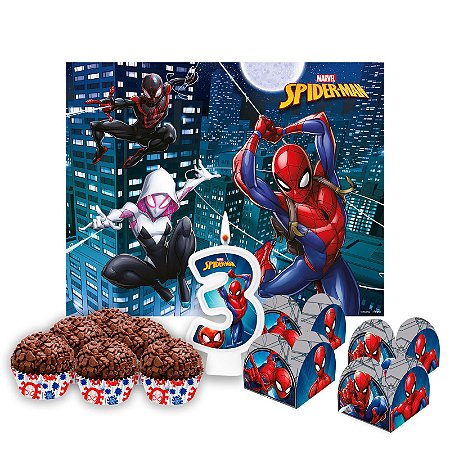 Kit Festa 427 itens Homem Aranha decoração aniversário
