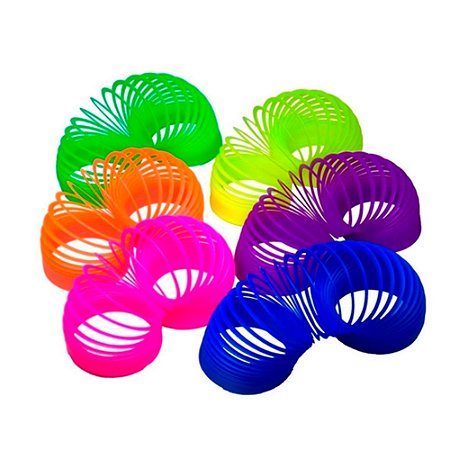 Pulseira Colorida Mola Maluca Brinquedo Retrô Vintage