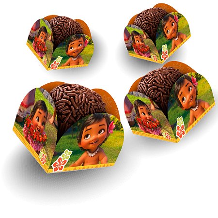 50 forminhas decoração Moana Baby festa aniversário Disney