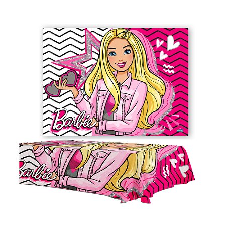 Toalha de mesa Decoração Barbie Festa Aniversár - Painel TNT