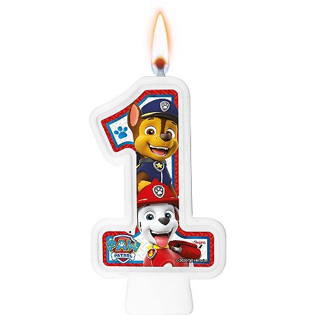 Kit Festa 52 Peças Descoração Patrulha Canina Completa Vela1