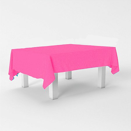 Toalha de mesa Rosa claro plástica 137x274 decoração festa